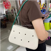 Sac à main personnalisé avec logo, sac de plage classique en gelée, sac à bandoulière pour femme, sac léger tendance en caoutchouc EVA, vente en gros d'usine de sacs à main