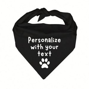 Pañuelo Triangular Personalizado para Mascotas, Estilo Clásico con Huellas de Patas, Bandana para Perros con Nombre - Product Image 1