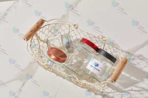 Frascos de vidrio con tapa de aluminio, tarro de miel de 180 ml, frasco de vidrio con tapa para alimentos, tarros de vidrio de calidad alimentaria para almacenamiento en la cocina. - Product Image 3