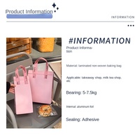 Bolsa aislante de pera tostada para hornear café té de la leche papel de aluminio desechable no tejido grueso portátil PE embalaje al por mayor