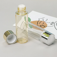 Flacons de lotion vides en PET de 30 ml de haute qualité, cosmétiques, luxueux, personnalisés, avec bouchon doré, pour soins de la peau, sérum, huile essentielle