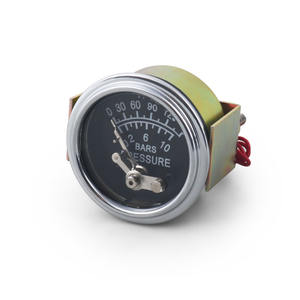 Manomètre de pression d'huile mécanique de 52 mm (2 pouces) 0-150 PSI/0-10 bar, composants en acier inoxydable, laiton et plastique, réglage manuel, alarme - Product Image 1