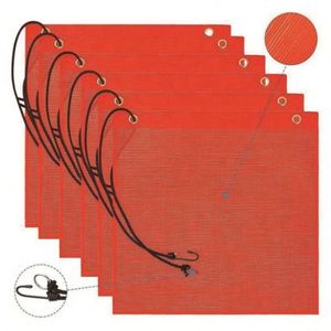 Bandera de Seguridad Personalizada de PVC Vinilo Rojo de Alta Calidad, Bandera de Advertencia Personalizada para Camiones y Cruces Peatonales - Product Image 1