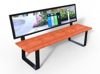 Extérieur porte en bois publicité banc parc extérieur wpc bois ad banc sièges extérieur jardin étanche banc chaise