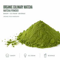 Poudre de matcha culinaire biologique pour les applications en pâtisserie, en glaces et en boissons