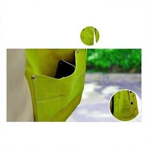 Chaqueta de Soldadura de Cuero Verde Resistente al Fuego, Manga Larga, Corte Regular, Resistente al Calor 300 ° C - 500 ° Costuras C Serged - Product Image 6