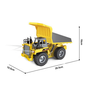LEHOO Huina 1533 1/18 11CH <span class=keywords><strong>RC</strong></span> Caminhão Basculante Pesado Liga Caminhão Basculante 2.4ghz <span class=keywords><strong>RC</strong></span> Engenheiro De Transporte Caminhão Para Crianças - Product Image 2