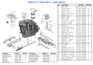 YUELING OEM 37546-50700 37546-40701 37546-40700 THERMOSTAT para <span class=keywords><strong>Mitsubishi</strong></span> S6R S6R2 MTK MPTK Peças de reparo do trocador de calor do motor - Product Image 4