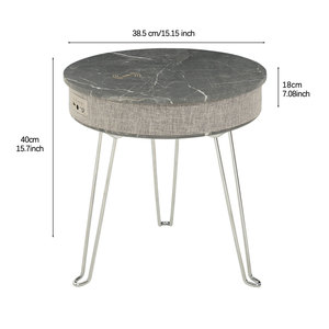 斯堪的纳维亚风格智能音乐茶几多功能无线充电蓝牙音频可折叠小侧客厅 - Product Image 6