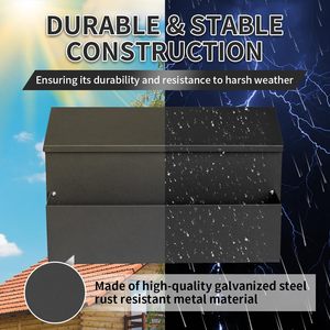 Kim loại Treo Tường Hộp thư với tấm nhựa Tên tấm trên hộp thư nhà vườn ngoài trời hộp thư với flot hoa - Product Image 3