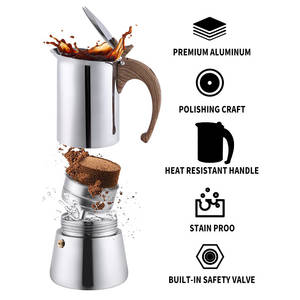 <span class=keywords><strong>Cafetière</strong></span> <span class=keywords><strong>italienne</strong></span> de haute qualité 6 <span class=keywords><strong>tasses</strong></span> classique Moka Pot en acier inoxydable Moka Pot cuisinière expresso Maker cuisinière - Product Image 6