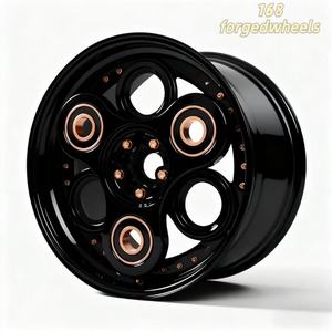 168 Personalizados, Diseño de Cinco Orificios en Negro Mate y Oro Rosa, Aptos para Porsche 911, BMW E30, E36, E46, Volkswagen Beetle, JEEP Wrangler - Product Image 1