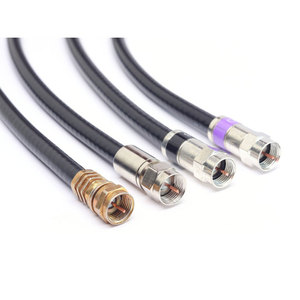 Cable coaxial RG59/<span class=keywords><strong>RG6U</strong></span> 0,65mm/0,81mm/1,02mm espuma de cobre desnudo PE aislamiento Al-foil trenzado escudo PVC chaqueta 100 m/rollo - Product Image 5