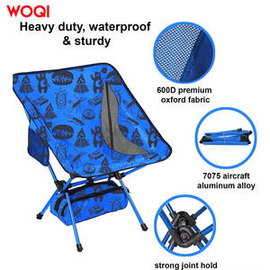 Silla plegable WOQI para mochila, tela Oxford azul, 25.2X21, rectangular, para acampar al aire libre, para adultos y adolescentes - Product Image 4