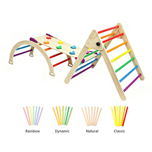 Estructura de Juego de Madera para Interiores con Tobogán para Niñas de 2 a 6 Años, Forma Geométrica - Product Image 1