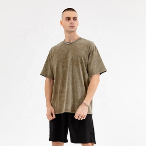 T-shirt de lavage à l'acide en coton, épaules tombantes, personnalisé, <span class=keywords><strong>logo</strong></span> imprimé, surdimensionné, vintage, vente en gros - Product Image 6