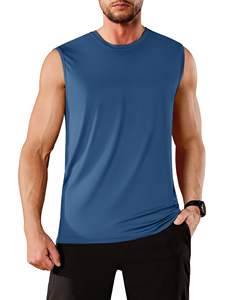 Gilet estivo traspirante con logo personalizzato senza maniche a prezzi accessibili per uomo maglietta bianca per uomo logo personalizzato - Product Image 3