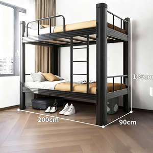 Camas Literas de Acero, Diseño Contemporáneo de Metal, Estructura Desarmable, Cama Doble para Adultos, Dormitorio, Apartamento, Escuela, Hospital - Product Image 2