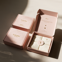 Boîtes d'expédition personnalisées en carton ondulé pour abonnement de soins de la peau de luxe, emballage cadeau floral, portables