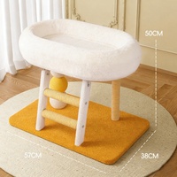Lit pour chat intégré, griffoir, structure d'escalade, résistant à l'usure, en chanvre écologique, interactif, en carton