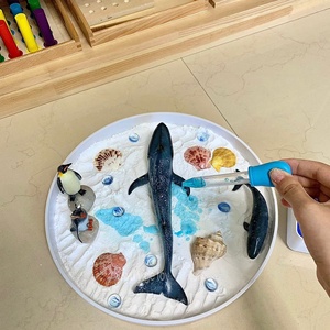Montessori Waldorf toys Small world play Sensory bin toys Sensory sand Activity Tinker Sorting tray per Baby Boy Girl gift - Product Image 2