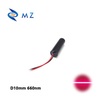 Nuevo Módulo Láser de Línea Roja Compacto Mini de 10 mm, 660 nm, 150 mW, 110 Grados, Lente de Vidrio, Durabilidad Industrial, Posicionamiento, MZLASER