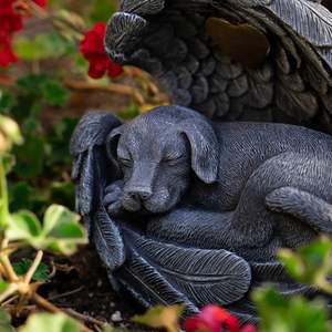 Urne funéraire en <span class=keywords><strong>pierre</strong></span> pour chien, cadeau commémoratif pour animaux de compagnie, condoléances pour la perte d'un animal, logo personnalisé, taille moyenne - Product Image 4