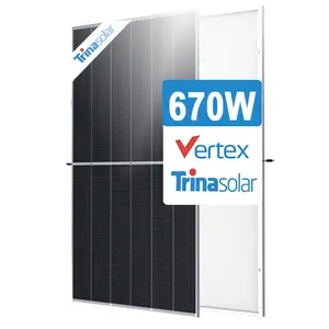 Trina DE21 TSM-DE21 650-670W Trina Solar Panel Vertex Backsheet Mono Module 650W 655W 660W 665W 670W Trina Solar Panel Price