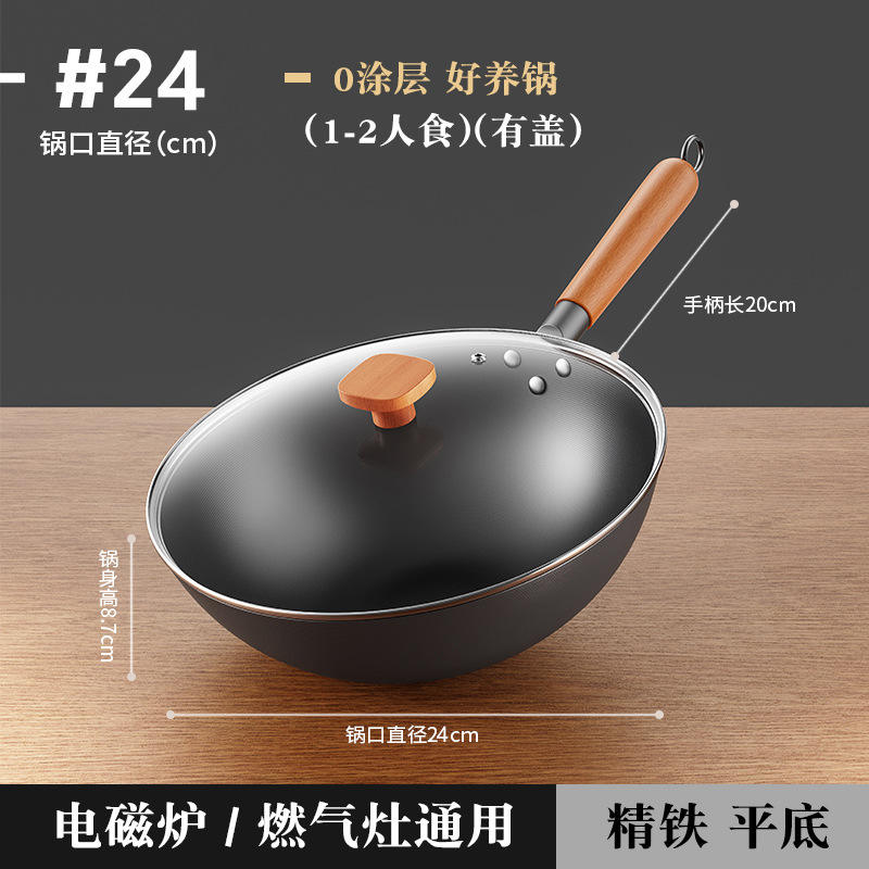 24cm spiral cast iron pot with white glass lid