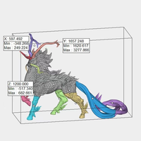 Sculptures d'animaux horticoles en pierre artificielle personnalisées, modèle de dragon imprimé en 3D pour une utilisation en intérieur/extérieur, respectueux de l'environnement