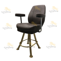 Vente en gros usine moderne chaises de machines à sous de casino poker neuves bord et dos en pvc noir avec poignée intérieure base à quatre pieds