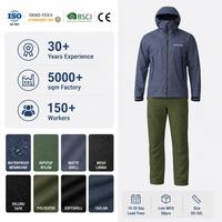 Chaqueta Impermeable para Hombre, de Nailon de Alto Rendimiento, con Costuras Selladas, Capucha, Bolsillos con Cremallera, Puños con Cierre de Gancho y Bucle, para Senderismo, Fabricación Personalizada