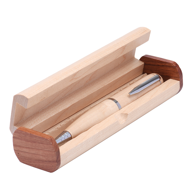 Wooden Usb Pen With Box 16GB Pen Drive 2GB 4GB 8GB 32GB 64GB 128GB Usbflash Drive Wood Cle USB Memory Stick