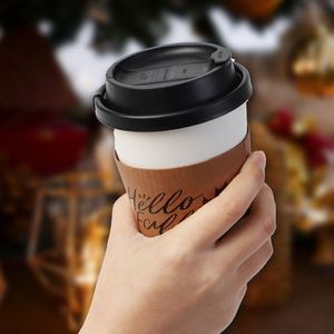 Funda de cartón corrugado biodegradable de doble pared de 12 oz con logo personalizado para vasos de café, vino y bebidas carbonatadas - Product Image 5