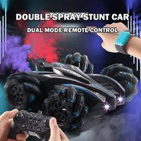 Coche de Acrobacias RC EPT 2.4G con Doble Volteo, Luces LED con Doble Pulverización de Niebla y Música, Juguete Todoterreno 4WD para Niños