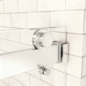 <span class=keywords><strong>Porte</strong></span> de douche en verre trempé pour <span class=keywords><strong>baignoire</strong></span> <span class=keywords><strong>avec</strong></span> cadre en acier inoxydable chromé, ensemble de quincaillerie coulissante et charnières pour l'enclos de salle de bain d'hôtel - Product Image 2