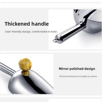 Cuillère à café en acier inoxydable 304, extra-épaisse de 1,2 mm, finition miroir, écologique, durable, design moderne et minimaliste, pour glace et melon