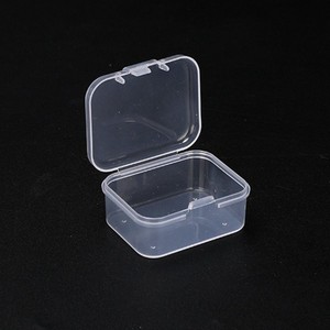 Transparent <b>Plastic</b> <b>Storage</b> Box 5.5x4.1x2.1cm With Lid Rectangle Office Organizer For Small Parts And Screws - Product Image 3