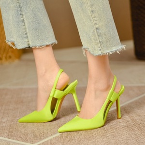 Factory Wholesale Summer New High Heels Satin Blue Peep-toe Pumps Comfortable Women's Shoes Sandals - Product Image 5