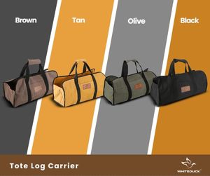 Porte-bûches avec poignées, échantillon gratuit, sac de transport en PVC résistant à l'eau, sac de transport pour le bois, camping en intérieur - Product Image 5
