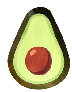 Modern Avocado Design Hot Selling 7 X 10 Inch Paper <b>Plates</b> for Birthday Parties and Fiester Decorations - Product Image 5