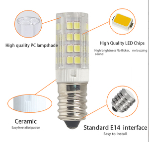 <span class=keywords><strong>E14</strong></span> 3W 2700K/6400K dẫn đèn gốm AC220V Mini dẫn Ngô bóng đèn chùm Spotlight tủ lạnh đèn - Product Image 5