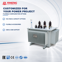 Transformateur de distribution immergé dans l'huile YIMENG 11kV, 100kVA à 2500kVA, enroulement en cuivre