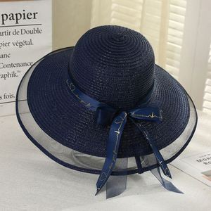 Wholesale Fashionable Outdoor Sun Protection Large Brim Beach <b>Hat</b> Women's Sun <b>Straw</b> <b>Hats</b> - Product Image 6
