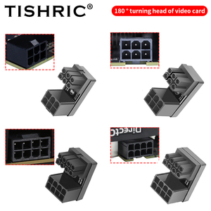 Tishric ATX GPU Adapter PCIE 6pin 8 đến 180 độ góc kết nối Power Adapter Board cho Máy tính để bàn <span class=keywords><strong>Video</strong></span> <span class=keywords><strong>Card</strong></span> đồ họa GPU - Product Image 3