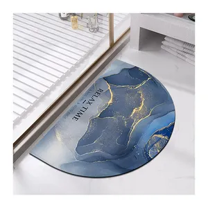 Fabriek Anti Slip Herbruikbare Snelle Droge Vriendelijke Diatomeeënmodder Voet Gekke Super Absorberende Badmat Stenen Badmat