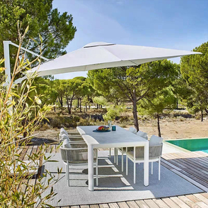 Ensemble de meubles de jardin nordiques patio salle à manger chaise et <span class=keywords><strong>table</strong></span> d'extérieur imperméable moderne Villa jardin aluminium tissé chaises en corde - Product Image 3