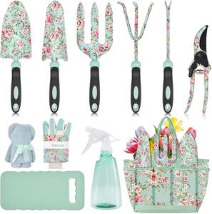 Custom <b>Garden</b> <b>Tools</b> <b>Set</b> Heavy Duty Floral Gardening <b>Tools</b> Kit with Non-Slip Rubber Handle Special Gardening Gifts - Product Image 1