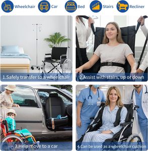 Cinturón de transferencia para pacientes, eslinga de transferencia para silla de ruedas, dispositivo de asistencia para levantar a personas mayores y discapacitadas - Product Image 4