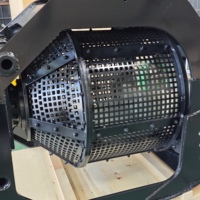 Bêche rotative de criblage de sol RIBETTER avec maille en acier renforcée et remplaçable pour excavatrice de 5 à 35 tonnes, pour le criblage du sable